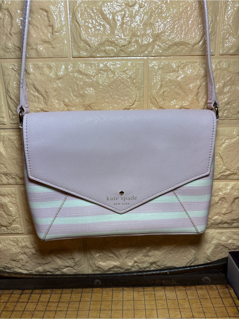 kate spade New York Blush Pink  Leather Crossbody Shoulder Bag